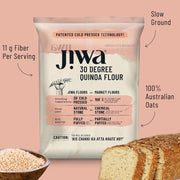 JIWA healthy by nature Organic Quinoa Flour | Soft Fluffy Rotis | Protein Rich Chakki Ground Atta | Indian Origin | Certified Organic & Gluten Free | 100% Natural | 900 g