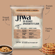 Jiwa 30 Degree Amaranth Flour | Patented Cold Pressed Flour | Slow Ground | Puffed Soft Rotis | Rajgira Atta | Millet Flour | Upwas, Farali, Vrat Atta | 1 kg