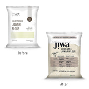 Jiwa 30 Degree Jowari Flour / Atta | Patented Cold Pressed Flour | Slow Ground | Puffed Soft Rotis | Sorghum Millet Flour | Jonna Atta | Gluten Free | 1 Kg