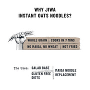 Jiwa Instant Oats Noodles | Hakka Noodles | Cooks in 7 minutes | Ready to Cook | 100% Gluten Free| No Maida, No Atta | Not Fried | Gluten Free | 200 g