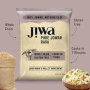 Jiwa Pure Jowar Rava | 500 G | Cooks In 7 Minutes | Millet | Broken Sorghum/Jonna Rava | Gluten Free