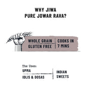 Jiwa Pure Jowar Rava | 500 G | Cooks In 7 Minutes | Millet | Broken Sorghum/Jonna Rava | Gluten Free