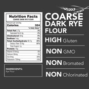 Josef Marc Coarse Rye Flour for Baking Purpose, 1.5 LBS Unbleached, High Fiber, Non-chlorinated, Non-GMO & Non-bro-mated, Italian Type 1080 Flour,