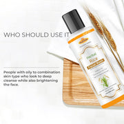 Khadi 100% Pure Natural & Herbal Rice Water Bright Foaming Face Wash 200ml | Face Wash for Glowing Skin | Cleanser for Uneven Skin Tone | Korean Skin Care, For Oily skin