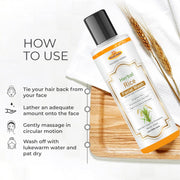 Khadi 100% Pure Natural & Herbal Rice Water Bright Foaming Face Wash 200ml | Face Wash for Glowing Skin | Cleanser for Uneven Skin Tone | Korean Skin Care, For Oily skin