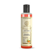 Khadi Natural Herbal Orange & Lemongrass Body Wash| Cleanses and Revives Skin|Shower Gel to Regulate oil production| Keeps skin blemish free|Suitable for All Skin Types| 210ml