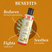 Khadi Natural Herbal Orange & Lemongrass Body Wash| Cleanses and Revives Skin|Shower Gel to Regulate oil production| Keeps skin blemish free|Suitable for All Skin Types| 210ml