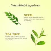 Khadi Natural Neem & Tea Tree Herbal Face Wash | Controls Acne and Promotes Glowing Skin | Paraben, Sulphate Free | Suitable for All Skin Types | 210ml