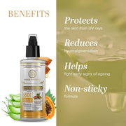 Khadi Natural Sunscreen SPF 60 PA++ with Kokum Butter & Herbal Extracts | Non-sticky | Diminishes skin blemishes | Paraben Free | Suitable for all skin types | 100ml
