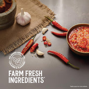 Kissan Teekhi Lehsun Mirch Chutney, Chilli Garlic Chutney, 200g, For Traditional Rajasthani Flavors, With Mathania Red Chilli & Fresh Whole Garlic, Silbatta Like Texture, Ready To Eat (Pack of 2)