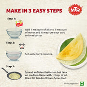 MTR Plain Dosa Mix - Breakfast Mix | Quick Breakfast | Instant Ready to Cook Mix