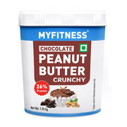MYFITNESS Peanut Butter Chocolate Spread Crunchy 1.25kg | 23g Protein & 9g Fiber | Tasty & Healthy Nut Butter Spread for Breakfast & Snacks | Cholesterol Free | Zero Trans Fat | Crunchy Peanut Butter