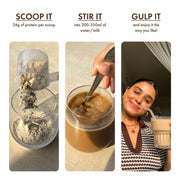 Cosmix No-Nonsense Plant Protein | 24 Protein/Serve, 500g Pouch | Malnad Arabica Coffee | Plant Based Protein, Pea & Rice Isolate | Clean, Easy to Digest | All Essential Amino Acids