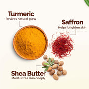 Mamaearth Ubtan Moisturizing Body Lotion with Turmeric & Saffron for Glowing Skin | 48H Moisturization | Nourishes Dry Skin | 7 in1 Total Care | 100% Natural Butter | Non-Greasy Smooth Skin