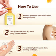 Mamaearth Ubtan Moisturizing Body Lotion with Turmeric & Saffron for Glowing Skin | 48H Moisturization | Nourishes Dry Skin | 7 in1 Total Care | 100% Natural Butter | Non-Greasy Smooth Skin