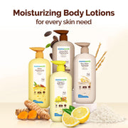 Mamaearth Ubtan Moisturizing Body Lotion with Turmeric & Saffron for Glowing Skin | 48H Moisturization | Nourishes Dry Skin | 7 in1 Total Care | 100% Natural Butter | Non-Greasy Smooth Skin
