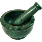 Marble Mortar and Pestle Set, kharad, Masher Spice Mixer/Okhli and musle/Kharal for Kitchen 4 inches, Green Colour