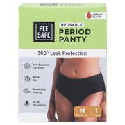 PEESAFE Cotton Reusable Period Panty for Women & Girls | Large Size | Suitable for Heavy Flow | Rash Free, Leak Proof Menstrual Underwear | Comfortable Fit | Lasts Up to 60 Washes Black