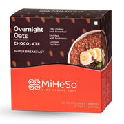 MiHeSo Overnight Oats Assorted 420g (7 x 60g) | Rolled Oats & Oatmeal Breakfast | High Fibre | Source of Protein & Calcium | With Almonds & Seeds