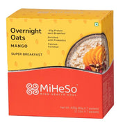 MiHeSo Overnight Oats Assorted 420g (7 x 60g) | Rolled Oats & Oatmeal Breakfast | High Fibre | Source of Protein & Calcium | With Almonds & Seeds