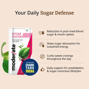 Moderate Sugar Slayer | Ayurvedic Sugar Management Tablets | Mulberry, Gymnema, Cinnamon & Apple Extracts | Reduces Post-Meal Sugar Spikes | Plant-Based Supplement | 30 Tablets