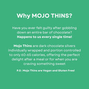 Mojo Bar Thins - Sugar Free 45% Dark Chocolate Mint Thins (5 pieces), 60 gms - Zero Sugar