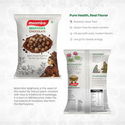 Moomba Roasted Crunchy Chocolate Flavoured Makhana | Low Calorie, Vegan, Gluten & Cholesterol Free Healthy Foxnut | Rich in Protein & Fiber Puffed Namkeen Snack, 50g Each, Pack of 2