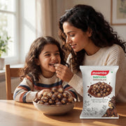Moomba Roasted Crunchy Chocolate Flavoured Makhana | Low Calorie, Vegan, Gluten & Cholesterol Free Healthy Foxnut | Rich in Protein & Fiber Puffed Namkeen Snack, 50g Each, Pack of 2