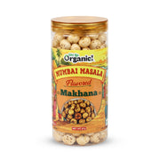Oh So Organic Mumbai Masala Makhana 87g | Roasted Fox Nuts Snack | Olive Oil Roasted Healthy Makhana | Gluten Free Crunchy Snack | Spicy Masala Flavoured Lotus Seeds