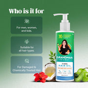 NIDHI’S GRANDMAA SECRET 13 Herbs Hair Oil for Hair Growth & Hair Fall Control | Handmade Oil with Aloe Vera, Curry Leaf & Amla | For Dry, Damaged, Frizzy Hair | Men & Women – 100mL