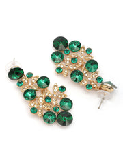 Sukkhi green AD stone choker necklace set view 5