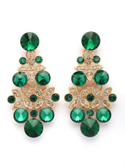 Sukkhi green AD stone choker necklace set view 6