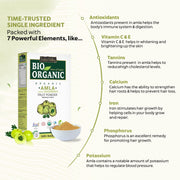 INDUS VALLEY Bio Organic 100% Natural Amla (Indian Gooseberry) Fruit Powder for Hair Growth, Skin Care, Drinking & Eating, Rich in Antioxidants – 100g