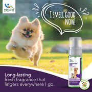 Natural Remedies Fresh Me Up Mild Waterless Foam Cleanser Dry Shampoo for Dogs, Cats and Pups of All Breeds, Moisturizer & Conditioner, Daily Use, Lick Safe, Natural and Safe, 140 ml (Pack of 1)