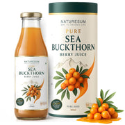 Naturesum Sea Buckthorn Juice Pulp Concentrate, Central Asian Sea Buckthorn Berry Juice, Rich in Omega 3 6 7 9 & Vitamin C, Immunity Boost, Skin & Gut Health, Antioxidant Superfruit, Lab Tested, Cold Pressed