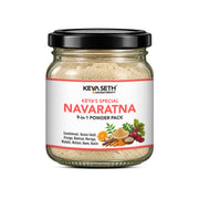 Keya Seth Aromatherapy Keya's Special Navratna Powder Pack– With Sandalwood, Kasturi, Orange, Beetroot, Mulethi, Moringa, Kaolin, Neem, Multani; Fights Irritation, Reduces Acne, Calms Skin