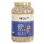 Nourish You Rolled Oats 1.2 kg – 100% Wholegrain Oatmeal | High Fiber & Protein-Rich Breakfast Cereal | Diet Food for Weight Management | Gluten-Free | No Added Sugar