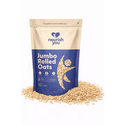 Nourish You Rolled Oats 1.2 kg – 100% Wholegrain Oatmeal | High Fiber & Protein-Rich Breakfast Cereal | Diet Food for Weight Management | Gluten-Free | No Added Sugar