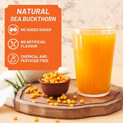 Nutrabud Organics Himalayan Sea Buckthorn Berry Juice - 500 ml - Natural Source of Vitamin C, Omega 3 6 7 9, Antioxidants For Immunity, Skin Glow & Gut Health - 50 Glasses (500ml (Pack of 1))