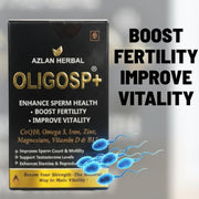 OLIGOSP+ Male Fertility Supplement, Improve sperm count and Motility, Enhance Sperm Health, Boost Fertility, Support Testosterone Levels with CoQ10, Omega 3, Iron, Zinc, Magnesium, FDA approved
