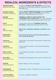 ONE RIDALCOL 200 Ml Liquid To Helps To Stop Quit Alcohol And Narcotic Addiction Ayurvedic Product, Pack of 1