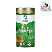Organic Wellness Tulsi Moringa Herbal Tea - 100g Tin | Superfood Drumstick Leaf Powder | Boost Immunity & Energy | Pack of -1