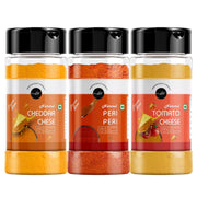 OYL - Cheddar Cheese Powder, Peri-Peri Seasoning Masala & Tomato Cheese Seasoning Powder Combo Pack For Best for Make Delicious Cheese-Flavoured & Multipurpose Seasoning -300g (100g Each Pack Of 3)