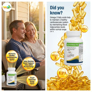 Herbalife Herbalifeline Omega-3 Fatty Acids Capsules – 60 Softgels, 90g | EPA & DHA for Heart, Brain & Joint Health