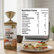 Pintola Organic Brown Rice Cake All Natural Unsalted 130g | Gluten-Free Snack | 9 Wholegrains | Low Fat | 30 Calories per Cake | Soy & Yeast Free | Healthy Snack for Weight Loss