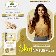 Organic Multani Mitti Powder | 100% Pure Microfine Bentonite Clay for Face Pack, Natural Herbal Skin Care, No Additives, Gluten Free, | 100g