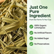 Organic Wellness Lemongrass Tea 100 Gram | Rich in Antioxidant, Antimicrobial & Anti-Inflammatory Properties | Reduce Stress, Uplift Mood, Promote Sleep, Relieve Pain & Boost Immunity | Caffeine Free