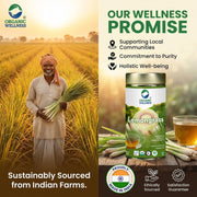 Organic Wellness Lemongrass Tea 100 Gram | Rich in Antioxidant, Antimicrobial & Anti-Inflammatory Properties | Reduce Stress, Uplift Mood, Promote Sleep, Relieve Pain & Boost Immunity | Caffeine Free