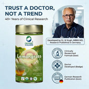 Organic Wellness Lemongrass Tea 100 Gram | Rich in Antioxidant, Antimicrobial & Anti-Inflammatory Properties | Reduce Stress, Uplift Mood, Promote Sleep, Relieve Pain & Boost Immunity | Caffeine Free