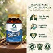 Organic Wellness Licorice 90 N Veg Capsules || Detoxification & Rejuvenation || Improving Digestion || Maintains Regularity || Internal Cleansing